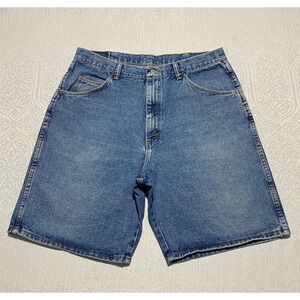 Vintage Wrangler Hero Originals Mens Denim Shorts Size 36 Medium Wash Blue